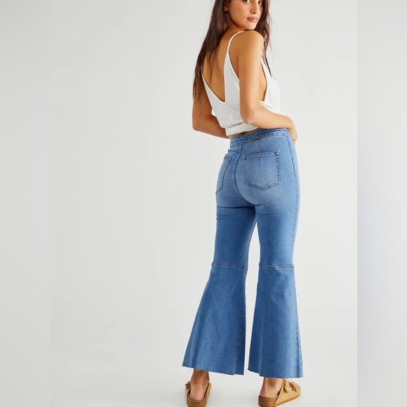 Free People Denim - Free People Youthquake Cropped Flare Jeans
